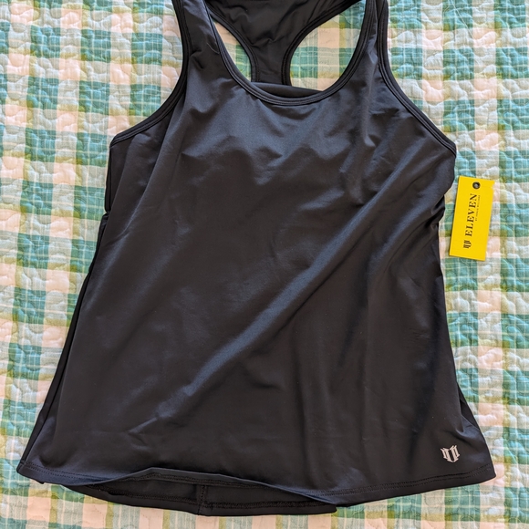 EleVen by Venus Williams Tops - EleVen by Venus Williams Black Fitted Sleeveless Tank Top